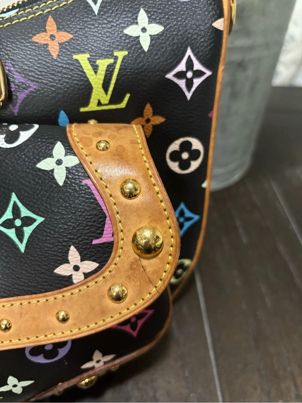 Louis Vuitton Black Murakami Rita Multicolor Monogram Shoulder bag